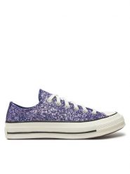 Converse Trampki Chuck 70 Glitter A11134C Granatowy. Niebieskie trampki Converse, bez wzorów, z materiału, bez zapięcia. Za 269.99 zł.