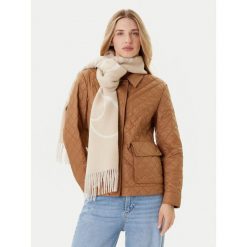 Szalik Tommy Hilfiger. Brązowe szaliki TOMMY HILFIGER, bez wzorów. Za 389.99 zł.