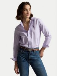 Polo Ralph Lauren Koszula 211A92177013 Fioletowy jasny Regular Fit. Fioletowe koszule Polo Ralph Lauren, xs, bez wzorów, z bawełny, bez kołnierzyka, bez ramiączek. Za 729.99 zł.