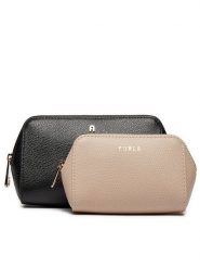 Furla Zestaw kosmetyczek Camelia M Cosmetic Case Set WE00453-ARE000-BBR00-1007 Czarny. Czarne torebki klasyczne Furla, bez wzorów, ze skóry, bez dodatków. Za 609.99 zł.