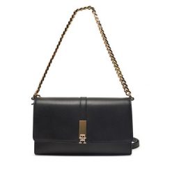 Torebka Tommy Hilfiger. Czarne torebki klasyczne TOMMY HILFIGER, bez wzorów, bez dodatków. Za 329.99 zł.