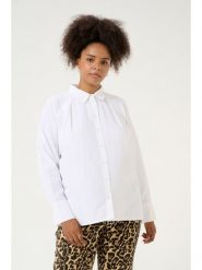 KAFFE curve Bluzka w kolorze białym rozmiar: 42. Białe bluzki KAFFE curve, bez wzorów, bez kołnierzyka, bez ramiączek. Za 78.99 zł.