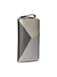 Zwei Portfel w kolorze złoto-srebrno-czarnym - 11 x 20 x 3 cm rozmiar: onesize. Czarne portfele Zwei, bez wzorów, z materiału. Za 158.45 zł.