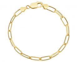 Złota bransoletka - paper clip. Żółte bransoletki Apart, złote. Za 3,229.00 zł.