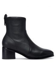 Tommy Hilfiger Botki Th Stretch Leather Bootie FW0FW08860 Czarny. Czarne botki TOMMY HILFIGER, bez wzorów, ze skóry, bez obcasa, na płaskiej podeszwie, bez zapięcia. Za 799.99 zł.