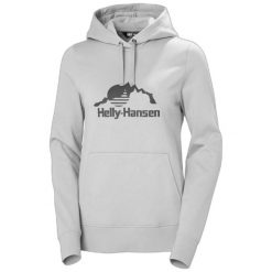 Bluza damska z kapturem Helly Hansen Nord Graphic. Szare bluzy Helly Hansen, s, bez wzorów, z bawełny, z kapturem. Za 422.00 zł.