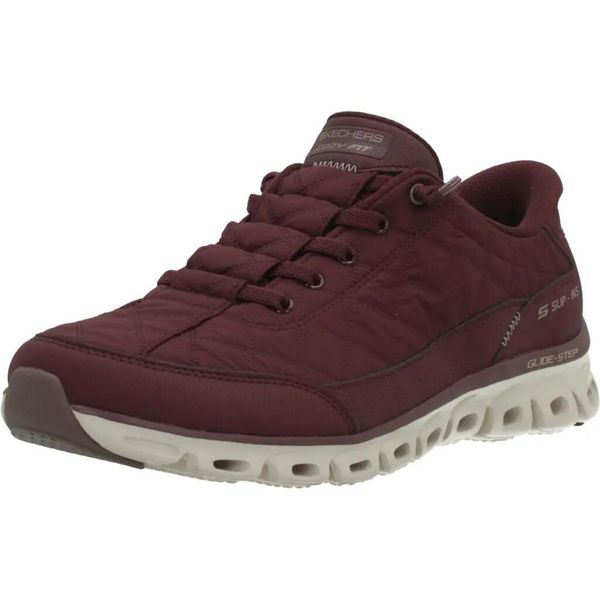Buty SKECHERS 104556S GLIDE STEP AT EASE Bordeaux. Czerwone trekkingi Skechers, z materiału, na fitness i siłownię. Za 337.99 zł.