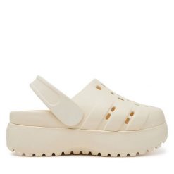 Sandały adidas. Brązowe sandały Adidas, bez wzorów, bez obcasa, na płaskiej podeszwie, bez zapięcia. Za 149.99 zł.