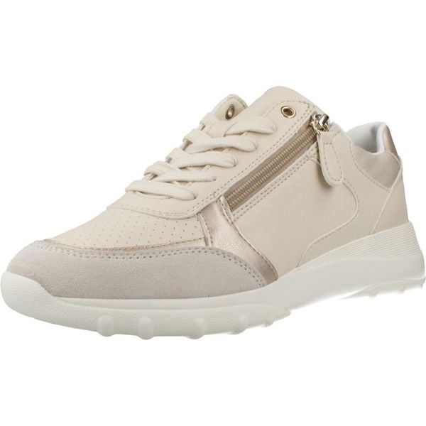 Buty GEOX D ALLENIEE Beżowy. Brązowe trekkingi Geox, ze skóry, trekkingowe. Za 239.99 zł.