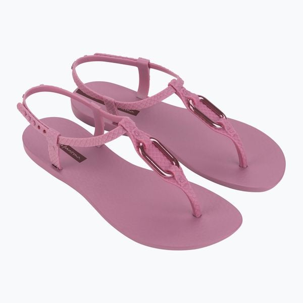 Sandały damskie Ipanema Class Linea. Fioletowe sandały Ipanema, bez wzorów, sportowe, bez obcasa, bez zapięcia. Za 79.99 zł.