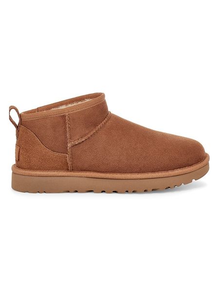 UGG Botki w kolorze jasnobrązowym ze skóry jagnięcej rozmiar: 36. Brązowe botki UGG, bez wzorów, ze skóry, z okrągłym noskiem, bez obcasa, bez zapięcia. Za 624.95 zł.