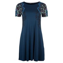 Desigual sukienka damska Cora XS ciemny niebieski. Niebieskie sukienki Desigual, xs, bez wzorów, eleganckie, bez kołnierzyka, bez ramiączek. W wyprzedaży za 238.00 zł.