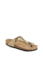 Birkenstock Japonki "Gizeh" w kolorze złotym rozmiar: 40. Żółte klapki Birkenstock, bez wzorów, z otwartym noskiem, bez obcasa. Za 356.61 zł.