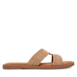 Klapki Tamaris. Żółte klapki Tamaris, bez wzorów, bez obcasa. Za 209.99 zł.