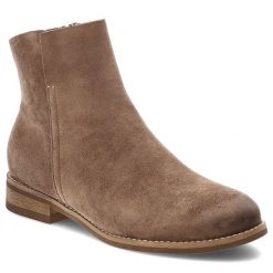 Botki damskie Vinceza, cholewka z materiału zabudowany fason za kostkę zapinane na suwak, beżowe, 39961. Brązowe botki VINCEZA, bez wzorów, za kostkę, bez obcasa, bez zapięcia. Za 159.00 zł.