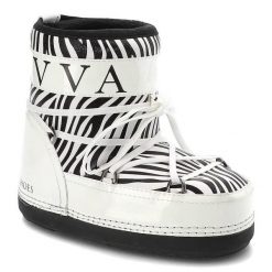 Białe Śniegowce Donna Fabiani Damskie Zimowe Buty. Białe trapery i śniegowce Donna Fabiani, ze skóry ekologicznej. Za 249.00 zł.