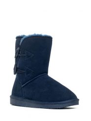 NICEBAY Skórzane botki zimowe "Branch" w kolorze granatowym rozmiar: 40. Niebieskie botki NICEBAY, na zimę, bez wzorów, z materiału, bez obcasa, bez zapięcia. Za 217.99 zł.