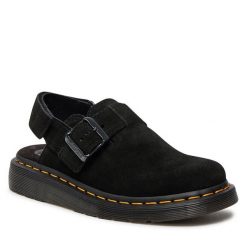 Sandały Dr. Martens. Czarne sandały Dr. Martens, bez wzorów, bez obcasa, na płaskiej podeszwie, bez zapięcia. Za 449.99 zł.