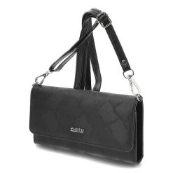Czarny Elegancki Portfel Damski Big Star. Czarne portfele Big Star Accessories, z aplikacjami, ze skóry ekologicznej, z tłoczeniem, bez dodatków. Za 129.00 zł.