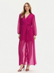 Haveone Sukienka letnia AFF-N013 Różowy Loose Fit. Czerwone sukienki Haveone, na lato, s, bez wzorów, z wiskozy, bez kołnierzyka, bez ramiączek. Za 429.99 zł.