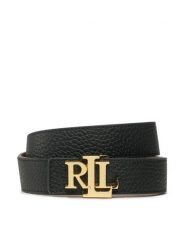 Lauren Ralph Lauren Pasek Damski 412912039001 Czarny. Czarne paski Lauren Ralph Lauren, bez wzorów, ze skóry. Za 357.51 zł.
