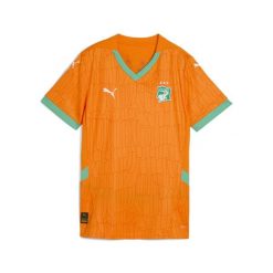 Damska koszulka domowa Wybrzeże Kości Słoniowej 2025 PUMA. Brązowe bluzki Puma, s, z aplikacjami, sportowe, bez kołnierzyka, bez ramiączek. Za 419.00 zł.