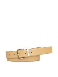 Tommy Hilfiger Pasek Damski Th Square 3.0 AW0AW16188 Beżowy. Brązowe paski TOMMY HILFIGER, bez wzorów, ze skóry. Za 149.99 zł.