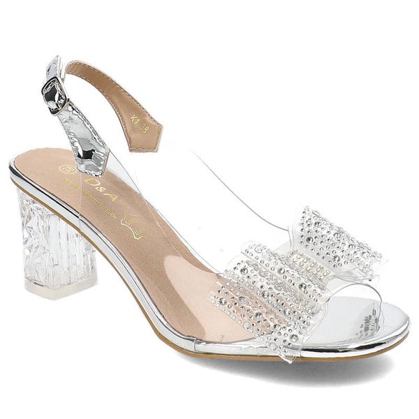 Srebrne Sandały S.Barski Eleganckie Buty Na Słupku. Szare sandały S.BARSKI, bez wzorów, eleganckie, bez obcasa, na obcasie, bez zapięcia. Za 139.00 zł.