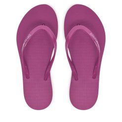 Japonki Emporio Armani. Czerwone klapki Emporio Armani, bez wzorów, bez obcasa. Za 279.99 zł.