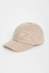 Czapka damska z daszkiem cekinowa PESERICO. Czapki PESERICO, bez wzorów. Za 1,379.00 zł.