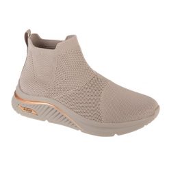 Buty sportowe damskie, Arch Fit S-Miles - Sock Walk. Brązowe obuwie sportowe Skechers, bez zapięcia, trekkingowe, Skechers Sport. Za 359.99 zł.