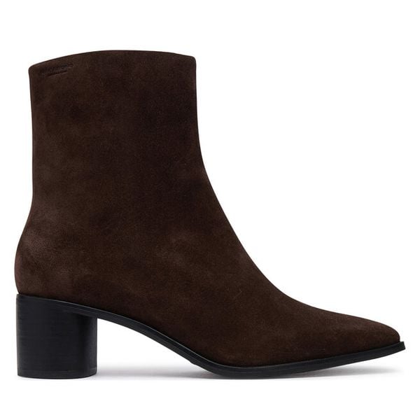 Botki Vagabond Shoemakers. Brązowe botki Vagabond Shoemakers, bez wzorów, bez obcasa, na słupku, bez zapięcia. Za 694.99 zł.