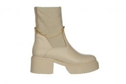 Botki Bayla-159 4402 001-P Beż Lico 159092, Skóra naturalna - 39. Brązowe botki Bayla, bez wzorów, ze skóry, bez obcasa, na platformie, bez zapięcia. W wyprzedaży za 269.10 zł.