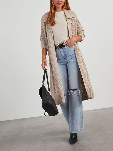 Milan Kiss Kardigan w kolorze beżowym rozmiar: XL. Brązowe kardigany Milan Kiss, xl, bez wzorów. Za 217.99 zł.