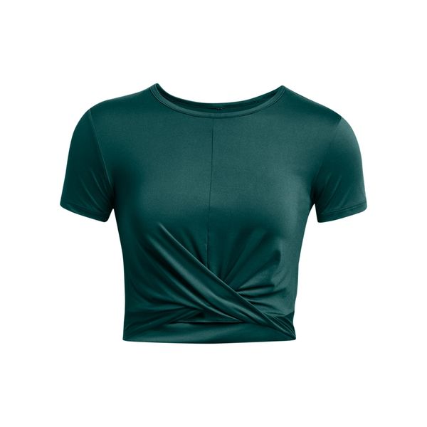 Damski crop top Under Armour Motion Crossover. Białe topy Under Armour, bez wzorów, bez kołnierzyka, bez ramiączek. W wyprzedaży za 138.75 zł.