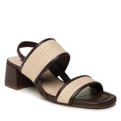 Sandały HÖGL. Brązowe sandały Högl, bez wzorów, bez obcasa, na słupku, bez zapięcia. Za 459.99 zł.