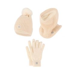 Zestaw Damski Rękawiczki/Czapka/Chusta. Białe czapki HEAT KEEPER, bez wzorów, z materiału. Za 249.54 zł.