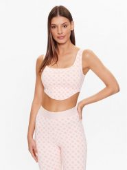 Guess Biustonosz top V3YP01 MC04N Różowy. Czerwone biustonosze Guess, z aplikacjami, z syntetyku. Za 179.99 zł.