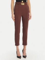 Elisabetta Franchi Spodnie materiałowe PA-132-61E2-V350 Brązowy Regular Fit. Brązowe spodnie materiałowe Elisabetta Franchi, bez wzorów, z materiału. Za 1,489.00 zł.