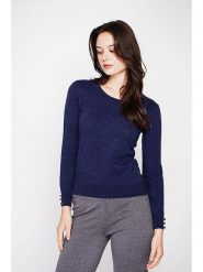 C& Jo Sweter w kolorze granatowym rozmiar: 38. Niebieskie swetry C& Jo, bez wzorów, ze splotem, bez ramiączek. Za 121.99 zł.