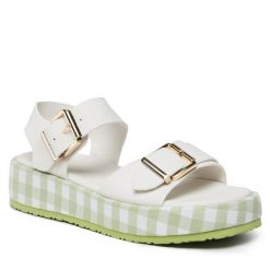 Sandały Jenny Fairy. Brązowe sandały Jenny Fairy, bez wzorów, bez obcasa, na płaskiej podeszwie, bez zapięcia. Za 139.99 zł.