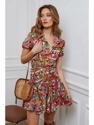 Joséfine Sukienka "Kelsey" ze wzorem rozmiar: L. Sukienki Joséfine, l, bez wzorów, z tkaniny, bez kołnierzyka, bez ramiączek, mini, rozkloszowane. Za 100.99 zł.