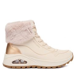Botki Skechers. Botki Skechers, bez wzorów, bez obcasa, na płaskiej podeszwie, bez zapięcia. Za 369.99 zł.