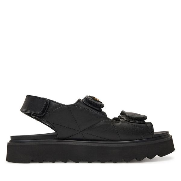 Sandały REPLAY. Czarne sandały Replay, bez wzorów, bez obcasa, na płaskiej podeszwie, bez zapięcia. Za 279.99 zł.