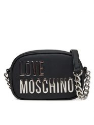 LOVE MOSCHINO Torebka JC4026PP1NKD000B Czarny. Czarne listonoszki Love Moschino, bez wzorów, ze skóry, bez dodatków. Za 859.99 zł.