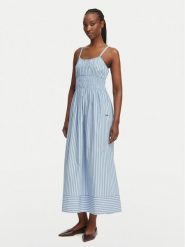 BOSS Sukienka letnia C Diplyn 50559218 Niebieski jasny Regular Fit. Niebieskie sukienki Boss, na lato, bez wzorów, z bawełny, bez kołnierzyka, bez ramiączek. Za 999.99 zł.