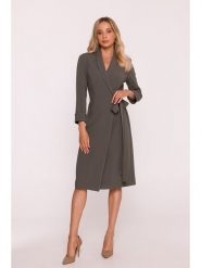 Stylove Sukienka w kolorze khaki rozmiar: XXL. Brązowe sukienki Stylove, xxl, bez wzorów, z tkaniny, bez kołnierzyka, bez ramiączek, midi. Za 299.95 zł.