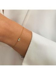 DIA DIAMONDS Pozłacana bransoletka z topazem rozmiar: onesize. Niebieskie bransoletki DIA DIAMONDS, z topazem, pozłacane. Za 127.35 zł.