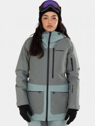 Kurtka Narciarska Damska Fundango Poplar ECO. Zielone kurtki narciarskie FUNDANGO, l, bez wzorów, z materiału, bez kaptura, narciarskie. Za 499.00 zł.