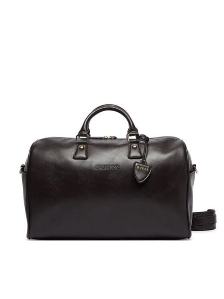 Guess Torba weekendowa V6BZ05 W4592 Brązowy ciemny. Brązowe torby podróżne Guess, z aplikacjami, ze skóry, bez dodatków. Za 524.99 zł.